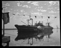 C. A. Larsen arrives in the Port of Los Angeles, Los Angeles, 1928