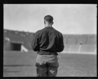 Football player Red Grange, Los Angeles Coliseum, Los Angeles, 1926