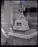 Model of a monumental statue to be erected by American Green Cross Society, Los Angeles, 1928