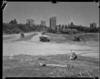 Extension of Wilshire Boulevard through Westlake Park, Los Angeles, 1934