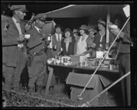 Relief station after the Long Beach earthquake, Southern California, 1933