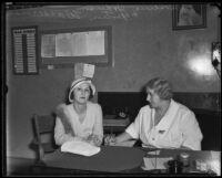 Leontine Johnson beginning her prison sentence for extortion, Los Angeles, 1932