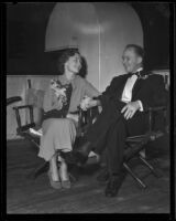 Mr. and Mrs. Crawford E. Westering celebrate their marriage on a cruise, Los Angeles, 1936