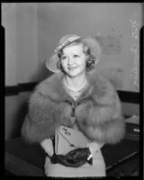 Nita Cavalier annuls her marriage, Los Angeles, 1931