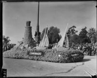 "Rainbow Fleet" float in the Tournament of Roses Parade, Pasadena, 1935