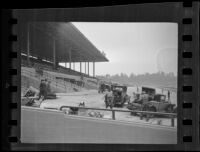 Final phases of construction at Santa Anita race track, Arcadia, ca. 1934