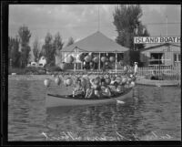 Corinna Hunt's entry at the Balboa Tournament of Lights, Balboa peninsula (Newport Beach), 1935