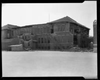 School (?) building damaged by the Long Beach earthquake, Southern California, 1933