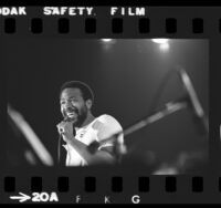 Marvin Gaye onstage at the Inglewood Forum, Calif., 1974