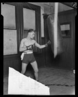 Kid Francis, boxer, training, Los Angeles, circa 1928