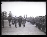 Major general John L. Hines' inspection of UCLA's R.O.T.C. at the Vermont Avenue Campus, Los Angeles, 1929