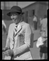 Mrs. Horace W. Rupp with a wide grin, Santa Barbara, 1935