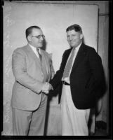 Police Chief E. Ray Cato and Chief of Detectives George C. Smith, Los Angeles, ca. 1930s