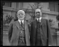 Dr. James B. Herrick and Dr. Stuart McGuire at a California Medical Association session, Los Angeles, 1927