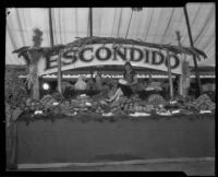 Escondido Chamber of Commerce exhibit at the Southern California Fair, Riverside, 1926