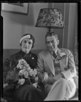 Mr. Henry L. Stevens, Jr. accompanied by his wife, Mildred Beasley Stevens, Los Angeles, 1932