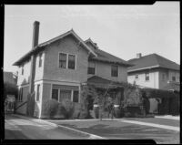 Home of Marion Parker, kidnap and murder victim, Los Angeles, 1927 or 1928