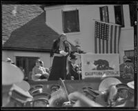 Speaker at the dedication of the California Institution for Women, Tehachapi, 1932