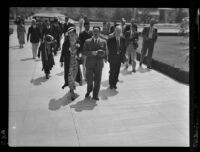 Prince and Princess Kaya of Japan attending events during a visit, Los Angeles, 1934