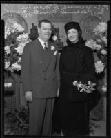 Jeremiah D. Maguire weds Gertrude Orcutt Guasti, Los Angeles, 1935