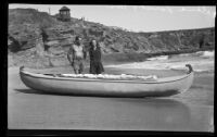 Dana and Ginger Lamb prepare to travel the Pacific Ocean, Laguna Beach, 1933