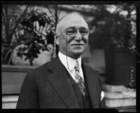 Governor of Hawaii, Wallace R. Farrington at the Biltmore, Los Angeles, 1927