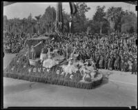 South Gate float at the Tournament of Roses Parade, Pasadena, 1939