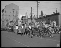 Parade float at the La Fiesta de Los Angeles parade, Los Angeles, 1931