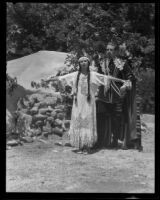 Centinela Springs Pageant rehearsal with Bonnie Emerie and Roy Winborn, Centinela Park, Inglewood, 1935