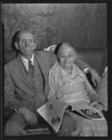 James K. Spencer and Sarah M. Spencer celebrating 68 years of togetherness, Los Angeles, 1935