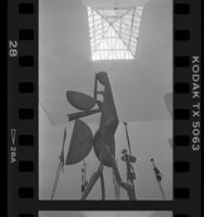 Interior view of artwork and skylight at MOCA, Los Angeles, 1986