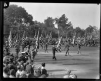 Color guard in the Tournament of Roses Parade, Pasadena, 1930