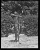 Centinela Springs Pageant rehearsal with Owen Evans, Centinela Park, Inglewood, 1935