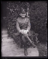 John R. Quinn smiles at the camera in his military uniform, Los Angeles, 1929