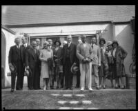 Calvin Coolidge and Grace Coolidge during a visit, Los Angeles, 1930