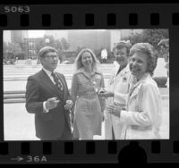 Dr. Nancy Warner, recipient of CARES' Woman in Medicine Award with colleagues at LA County-USC Medical Center, Calif., 1976