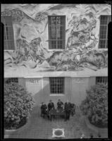 Bison Hunt fresco by Charles Kassler Jr. at the Los Angeles Central Library, Los Angeles, 1934