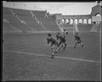 University of Oregon football team at the Coliseum, Los Angeles, 1930s