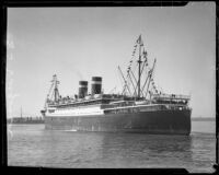 Ocean liner Virginia probably in Los Angeles Harbor, San Pedro, 1928-1938