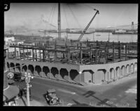 San Pedro Municipal Building under construction, San Pedro, 1928