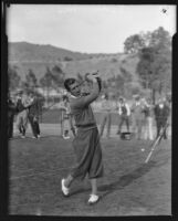 Tony Manero during a golf tournament, Los Angeles, 1929