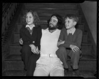 Alleged assailant with 11-year-old Georjean Richards and 10-year-old Fred Taylor, Los Angeles, 1936