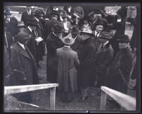 Jurors for the trial of Arthur C. Burch at the location of the murder, Los Angeles, 1921