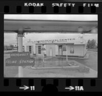 Former gas station, converted into "Soul Winning Revival Church" in Pacoima, Calif., 1973