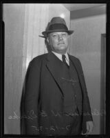 H. B. Dierke indulges in his undercover work for the Board of Liquor Control, Los Angeles County, 1935