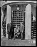 Dedication of the Boquet Canyon Reservoir with William P. Whitsett, H. A. Van Norman and Mayor Frank Shaw, 1934