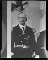 Rear-Admiral Frederick J. Horne, new naval aircraft commander, San Pedro, 1936