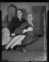 Charles Rokassowski and his wife Leda Utgoff visit Southern California, Los Angeles, 1938