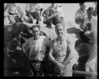 Miners working on Colorado River Aqueduct, Southern California, between 1933 and 1935