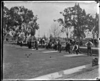 Bowling on the green at Exposition Park, Los Angeles, 1920-1939